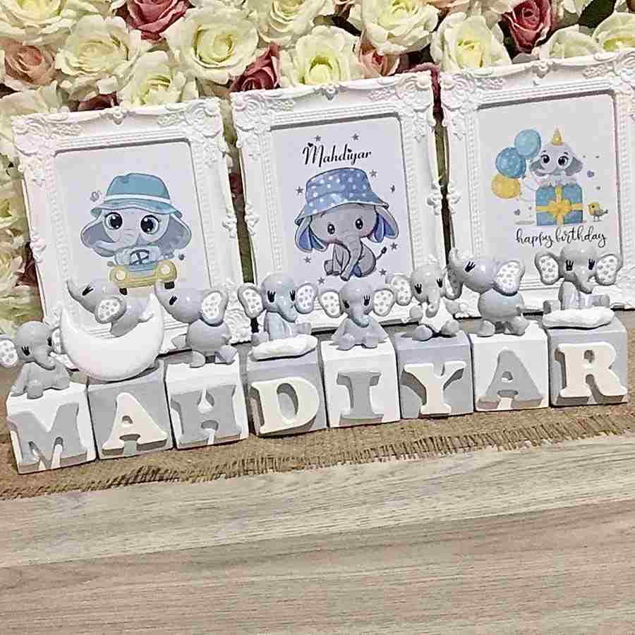 استند اسم مکعب مهدیار همراه تابلو دکوراتیو
